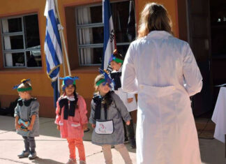 50th anniversary of the school a Basque rice farmer in Uruguay started 50 años de la escuela N°99 Irma Aiçaguer Ciganda de Bonino en Uruguay