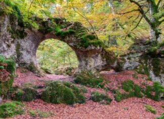 The beauty of the Entzia Mountains in Araba, as told in Argentina INFOBAE Arco de Zalamportillo, sierra de Entzia, Araba, País Vasco (ShutterStock)