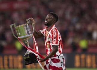 From Africa: Iñaki Williams, “A son of Bilbao” Inaki Williams of Athletic Club celebrates victory after the Copa del Rey final