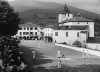 Remembering the Northern Basque Country, with videos from the 1940s, ’50s, and ’60s Fotograma de un vídeo sobre el Pais Vasco continental años 50. Producido por Irrintzina